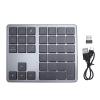 GOWENIC 35 Keys Bluetooth Number Pad for Laptop, Rechargeable 2.4G Wireless Number Keypad, Numeric Keypad for Multi Devices, Portable Mini Financial Accounting Keypad (Grey Black) view 1