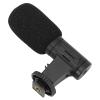 3.5mm Plug On Camera Microphone with Windproof Sponge 1/4in Screw Hole Cold Shoe Adapter for Live Broadcasting Video Recording Excellent view 1