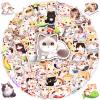 100Pcs Cute Cat Stickers for Kids,Girls,Teens,Adults, Kawaii Cartoon Kitty Decals Reusable Waterproof Vinyl Kitten Sticker for Water Bottle,Laptop,Luggage,Guitar,Phone, Cat Party Favors view 1