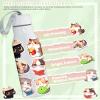 100Pcs Cute Cat Stickers for Kids,Girls,Teens,Adults, Kawaii Cartoon Kitty Decals Reusable Waterproof Vinyl Kitten Sticker for Water Bottle,Laptop,Luggage,Guitar,Phone, Cat Party Favors view 4