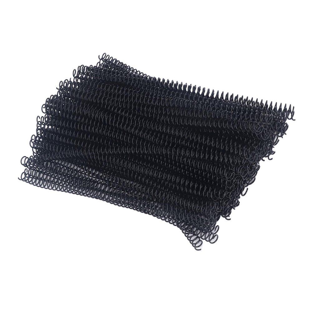 ciciglow 100Pcs 9.5mm Spiral Binding Coils 48 Rings 4:1 Ratio - Easy Rotation for Reading, Suitable for Business Projects, Office Use (Black)