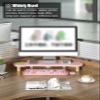 Corner Monitor Stand for Office, Wood Computer Laptop Risers Save Space, Ergonomic Triangular Monitors Storage Shelf view 3