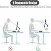 Corner Monitor Stand for Office, Wood Computer Laptop Risers Save Space, Ergonomic Triangular Monitors Storage Shelf view 4