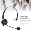 H600 35MV. Telephone Headset, Business Headset with Mic, Monaural Volume Control Headset with 35mm. Jack, Shock for Sound, Comfortable Leatherette Ear view 3