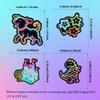 AOZVPEV Cool Stickers for Kids 218 Pcs, Cool Cute Neon Sticker Packs, Prizes for Kids Classroom Reward, Neon Stickers Packs, Waterproof Vinyl Stickers for Water Bottle, Laptop, Phone, Skateboard view 4