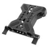 15mm Camera Base Plate, Double Hole Pipe Quick Release Plate, Aluminum Alloy Camera Mounting Baseplate with 14/ and 38/ Inch Screws, Lightweight Hollow view 3