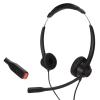 Bewinner Flexible Boom Arm 3.5mm Call Center Headset with Noise Canceling Mic for Business Calls Black view 4