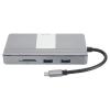 8 in 1 USB C Hub Adapter, Type C to 4K HD Multimedia Interface with RJ45, USB30., USB20., PD Charging, Storage Card Slots, Multi System Compatibility for Laptop Phone Tablet view 1