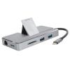 8 in 1 USB C Hub Adapter, Type C to 4K HD Multimedia Interface with RJ45, USB30., USB20., PD Charging, Storage Card Slots, Multi System Compatibility for Laptop Phone Tablet view 3