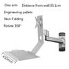 Work Silver Single Arm Monitor Stand with Engineering Tray Non-Folding Screen Play view 2