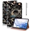 VODEFOX Case for Samsung Galaxy Tab S11 Ultra 14.6 Inch, PU Leather Tablet Cases Flip Folio Multi-Angle Viewing Stand Protective Cover with Card Slots - Moon view 1
