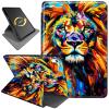 360Rotating Case for iPad (A16) 11th Generation 11 Inch (2025) & iPad 10th Generation 10.9 Inch (2022), PU Leather Folio with Auto Wake/Sleep Shockproof Cover for Women Boys, Watercolor Lion view 1