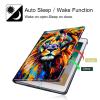 360Rotating Case for iPad (A16) 11th Generation 11 Inch (2025) & iPad 10th Generation 10.9 Inch (2022), PU Leather Folio with Auto Wake/Sleep Shockproof Cover for Women Boys, Watercolor Lion view 3