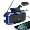 Emergency Radio Waterproof Bluetooth Speaker,Portable AM FM Radio with 5000mAh/18500mWh Cell Phone Charger,Flashlight,Reading Lamp,Hand Crank NOAA Weather Radio with Solar Panel,Emergency Survival Kit view 1