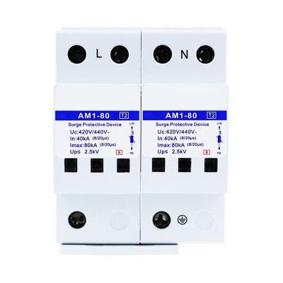 220V Power Supply Arrester 80KA120KA160KA Primary Main Power Supply Surge Protector 420V(220V 2P AM1-200)