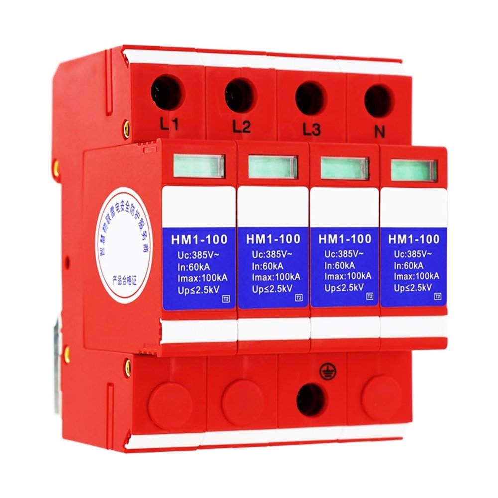 First-Level Power Supply Arrester 380V 100KA T2 Class B Arrester Surge Protector HM1-100