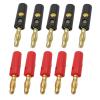 100Pcs Red Black Screw Banana Speaker Cable Wire Gold Plated Connector Adapter(Black Red) view 1