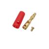 100Pcs Red Black Screw Banana Speaker Cable Wire Gold Plated Connector Adapter(Black Red) view 3