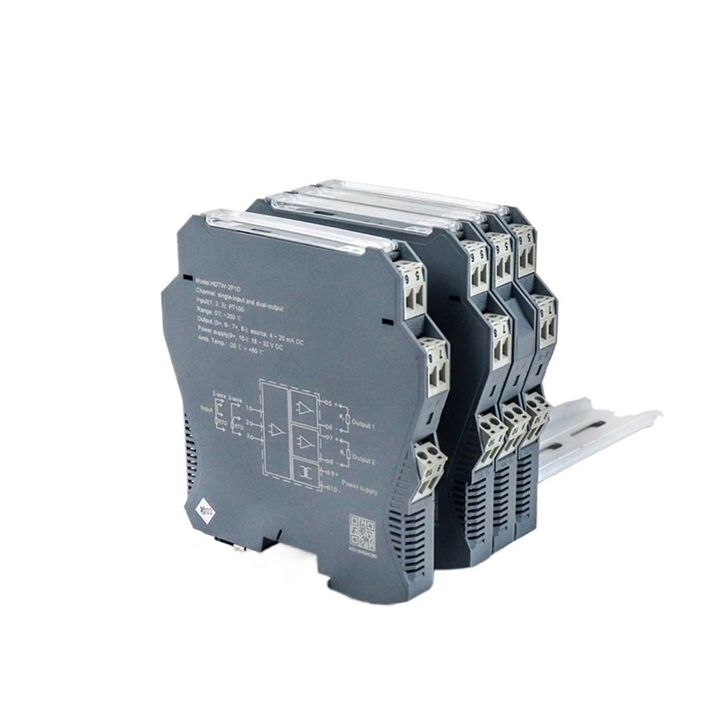 2 in Out 0-10V Converter Intelligent Distribution 4 20mA Analog Signal Isolator(4-20mA in and Out,1 in 4 Out)