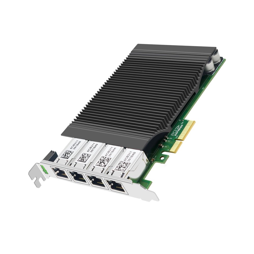 Lidkew Quad Ports Network Card with Intel I350 Chip.POE Gigabit Net Adapter 4 RJ45 Ports Power Over Ethernet LAN Ethernet Card High Height Bracket