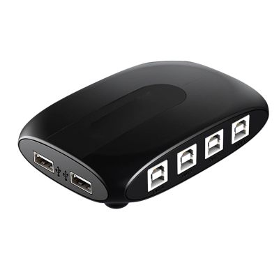 4 Port Smart KVM Switch USB Keyboard Mouse Synchronizer Controller, Plug and Play Support, for Windows, for Linux and Other Systems