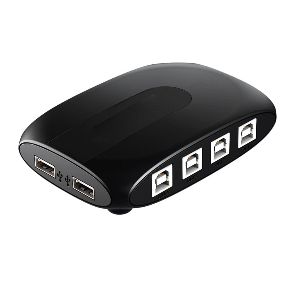 4 Port Smart KVM Switch USB Keyboard Mouse Synchronizer Controller, Plug and Play Support, for Windows, for Linux and Other Systems