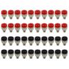 40pcs 2mm Banana Socket Binding Post Nut Banana Jack Electrical Connector Terminal Test Hole(20 Red 20 Black) view 2