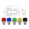 40pcs 2mm Banana Socket Binding Post Nut Banana Jack Electrical Connector Terminal Test Hole(20 Red 20 Black) view 3