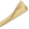 CrocSee 25ft - 1/2 inch Braided Cable Management Sleeve Cord Protector - Self-Wrapping Split Wire Loom for TV/Computer/Home Theater/Engine Bay - Beige view 1