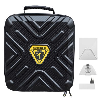 Starlink Mini Carry Case - Protective Waterproof Storage Bag Pouch for SpaceX Starlink Mini Dish, Travel-Friendly Design with Handle, Perfect for RV, Van, Camping & Outdoor Use (Black PU)