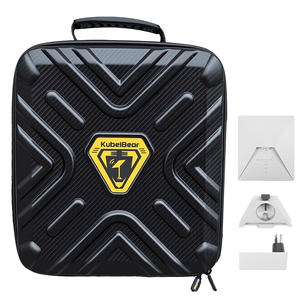 Starlink Mini Carry Case - Protective Waterproof Storage Bag Pouch for SpaceX Starlink Mini Dish, Travel-Friendly Design with Handle, Perfect for RV, Van, Camping & Outdoor Use (Black PU)