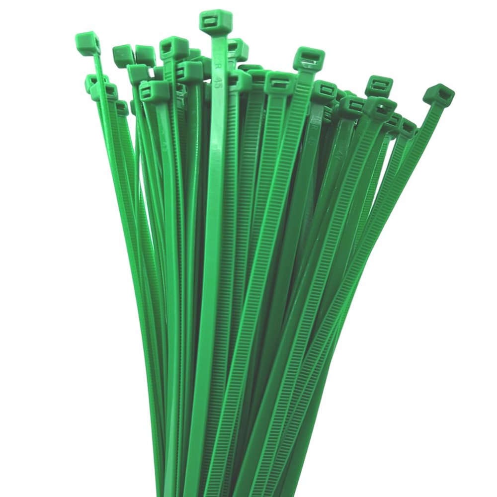 Zip Ties, 100pcs Green Zip Ties 12 Inch,Zipties Cable Tie Wraps, Multi-Purpose Cable Management Ties, Self-Locking Ziptie for Office and Home(Can bear 50lb)