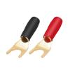 50PCS Gold-Plated Copper Banana Plugs U/Y Type Banana Connector Speaker Wire Connector with Plastic Handle Case view 1