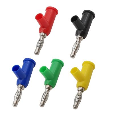 10Pcs 4mm Banana Terminal Binding Post Electrical Connector Adaptor 5 Colors(10Pcs Blue)