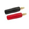 2Pcs Gold Plated Copper Solder-Free 4mm Banana Connector Terminals 4 mm Audio Speaker Plugs Red & Black(Red Black) view 4