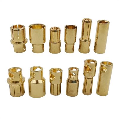 1Pair 5mm 6mm 8mm Gold-Plated Bullet Banana Plugs Connector(5mm)