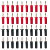 40PCS/4mm Banana Electrical Connector Adaptor Male Female Jack for Speaker Test Probes Converter(20 Red 20 Black) view 2