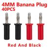 40PCS/4mm Banana Electrical Connector Adaptor Male Female Jack for Speaker Test Probes Converter(20 Red 20 Black) view 3