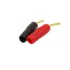 Gold-Plated 2mm Pin Banana Adapter Curved Small Banana Terminals Speaker Plugs Wiring Connector(1 Red 1 Black) view 2