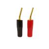 Gold-Plated 2mm Pin Banana Adapter Curved Small Banana Terminals Speaker Plugs Wiring Connector(1 Red 1 Black) view 3