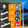 ZYLDDS Outdoor Surveillance Camera Pole Detachable, Solar Panels/Camera Mounting Bracket Pole 0.06in Thick, Surveillance Stand Security Camera Column with Ligh-tning Rod 3m/9.8ft view 3