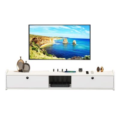 Simple TV Stand Floating TV Cabinet Wall Mounted Storage Shelves Living Room Cabinet(100 * 23 * 23CM)