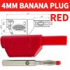 10/20/100 PCS 4mm Insulated Multimeter Test Leads Banana Plugs Male Stackable Connectors with Banana Jack Adapters(Red,10 PCS) view 2