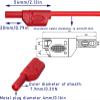 10/20/100 PCS 4mm Insulated Multimeter Test Leads Banana Plugs Male Stackable Connectors with Banana Jack Adapters(Red,10 PCS) view 4