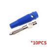 10PCS 4mm Banana (+ Socket Connector) Binding Post Lantern Male Female Pair Terminal Breadboard Socket(Blue 10Pcs) view 2