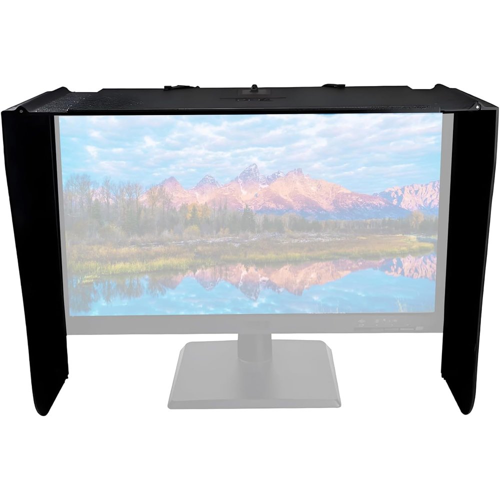 Adjustable Monitor Sunhood for 17-28 inch Screens, Portable Sunshade, Privacy Protection for Desktop PC, Ideal for Gaming & Office Use, Reduces Glare & Enhances Focus
