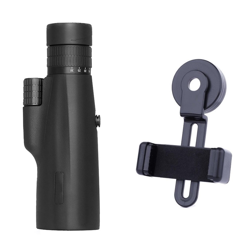 10-30x50 Monocular Telescope: Sharp Images for Hunting, Camping, and Nighttime Observation (Black Set)