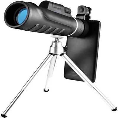 10x42 Compact Waterproof Monocular Telescope with 12x Magnification Zoom Lens - Smartphone Adapter & Tripod Compatible