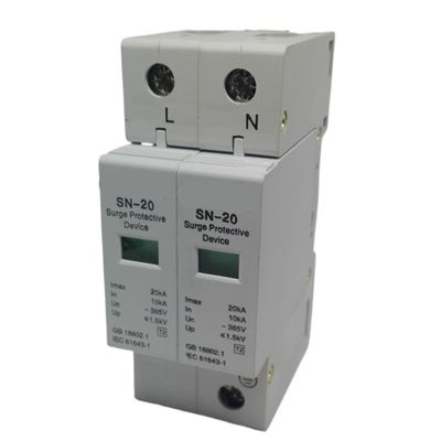 10KA-20KA 1P+N 2P Surge Arrester Protection Device Surge Protector D ~385V AC