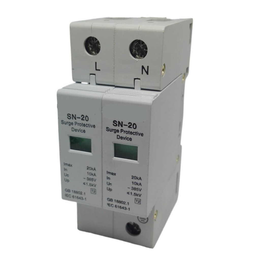 10KA-20KA 1P+N 2P Surge Arrester Protection Device Surge Protector D ~385V AC